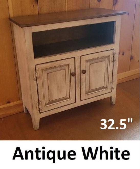 2 Door Cabinet - Amish Furniture - TV Stand - Primitive - Storage - TV Cabinet - Amish Handmade - Multipurpose Cabinet - Rustic - Case Goods