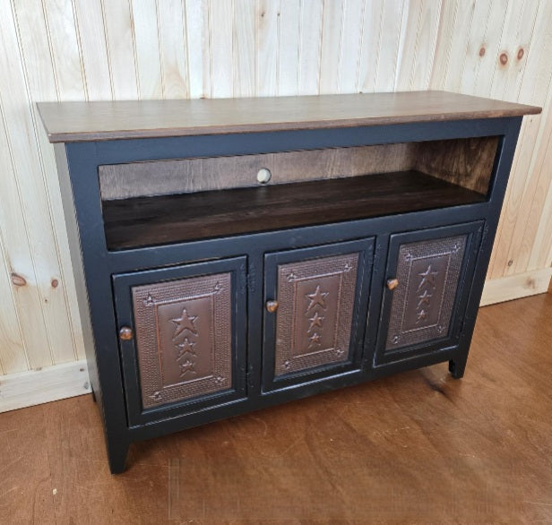 TV Stand - 3 Door Cabinet - Primitive - Storage - TV Cabinet - Amish Handmade - Multipurpose Cabinet - Rustic - Case Goods - Fully Assembled