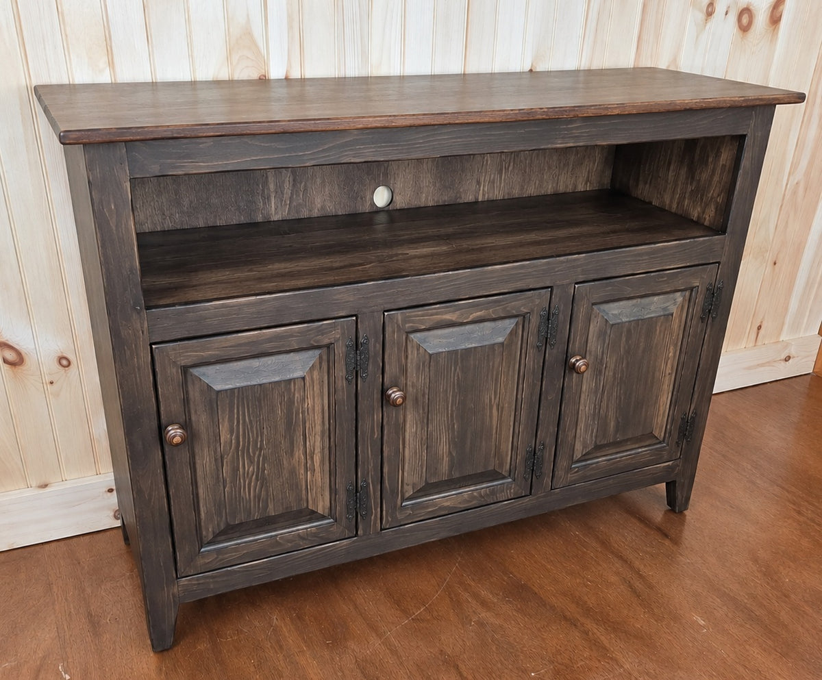 TV Stand - 3 Door Cabinet - Primitive - Storage - TV Cabinet - Amish Handmade - Multipurpose Cabinet - Rustic - Case Goods - Fully Assembled