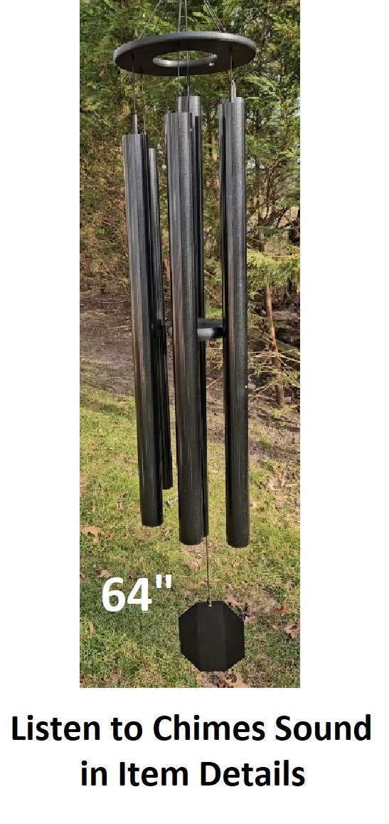 51"-84" Wind Chimes Amish Handmade - Aluminum Tubes - Deep Tone - Healing - Outdoor Decor - Soothing - Wind Bells - Meditation - Nature