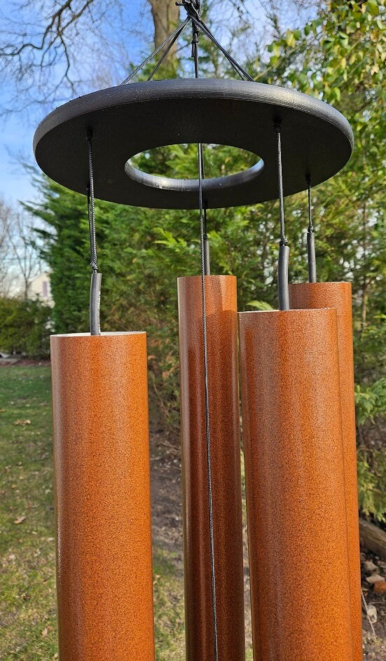 75" Wind Chimes Amish Handmade - Aluminum Tubes - Large - Deep Tone - Healing - Outdoor Decor - Soothing - Wind Bells - Meditation - Nature - Garden Decoration