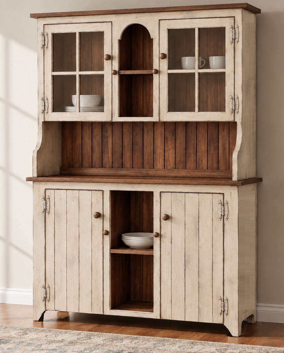 Amish Handmade Multipurpose Cabinet - China Cabinet - Glass Cabinet - Farmhouse - Organizer - Storage - Rustic - Case Goods - Home Decor