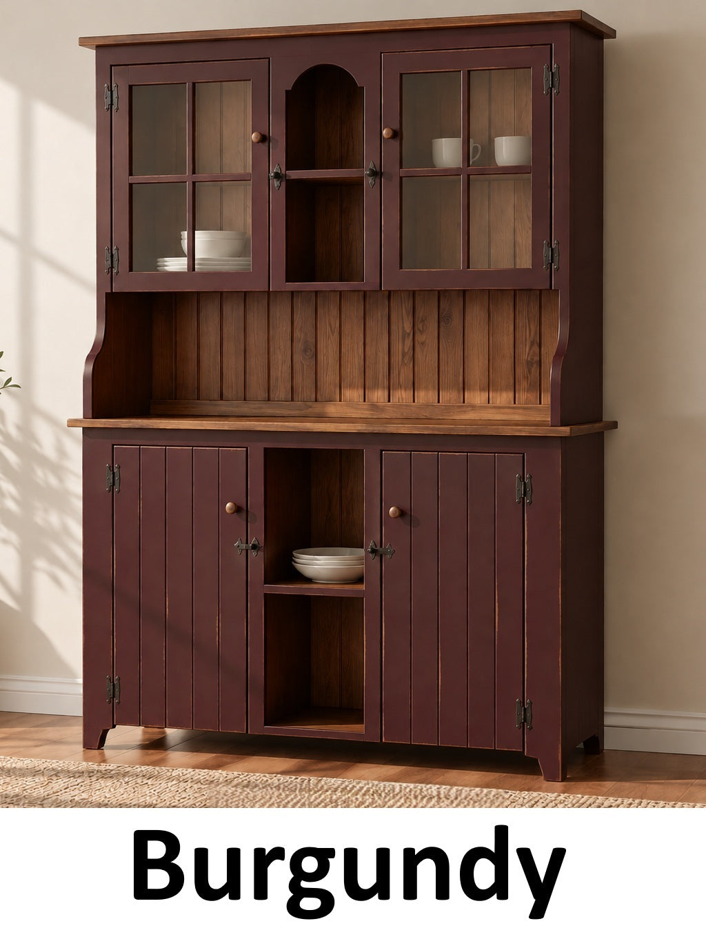 Amish Handmade Multipurpose Cabinet - China Cabinet - Glass Cabinet - Farmhouse - Organizer - Storage - Rustic - Case Goods -Home Decor