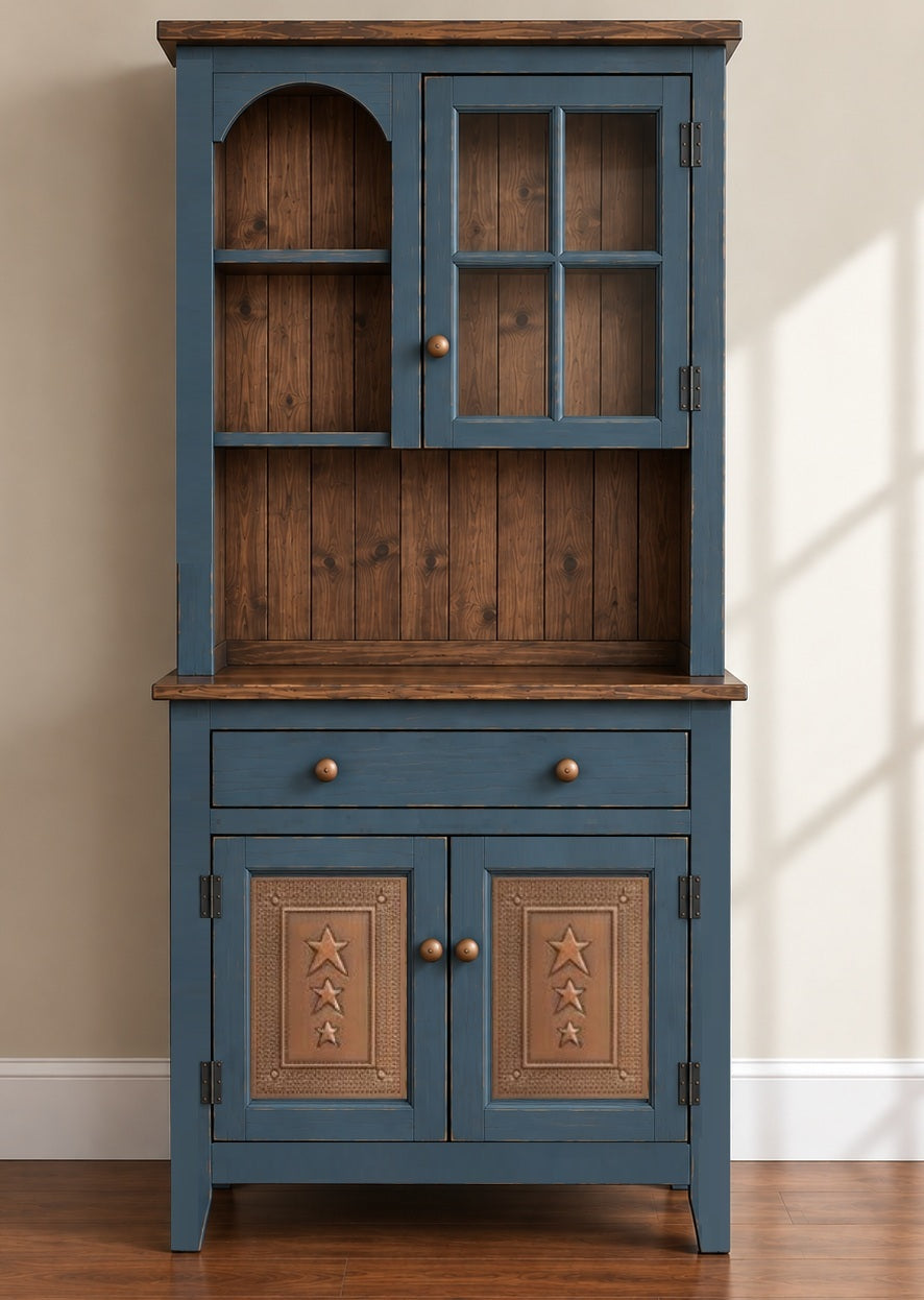 Amish Handmade Multipurpose Cabinet - Glass Cabinet - Large Cabinet - Farmhouse - Organizer - Storage - Rustic - Case Goods - Home Decor