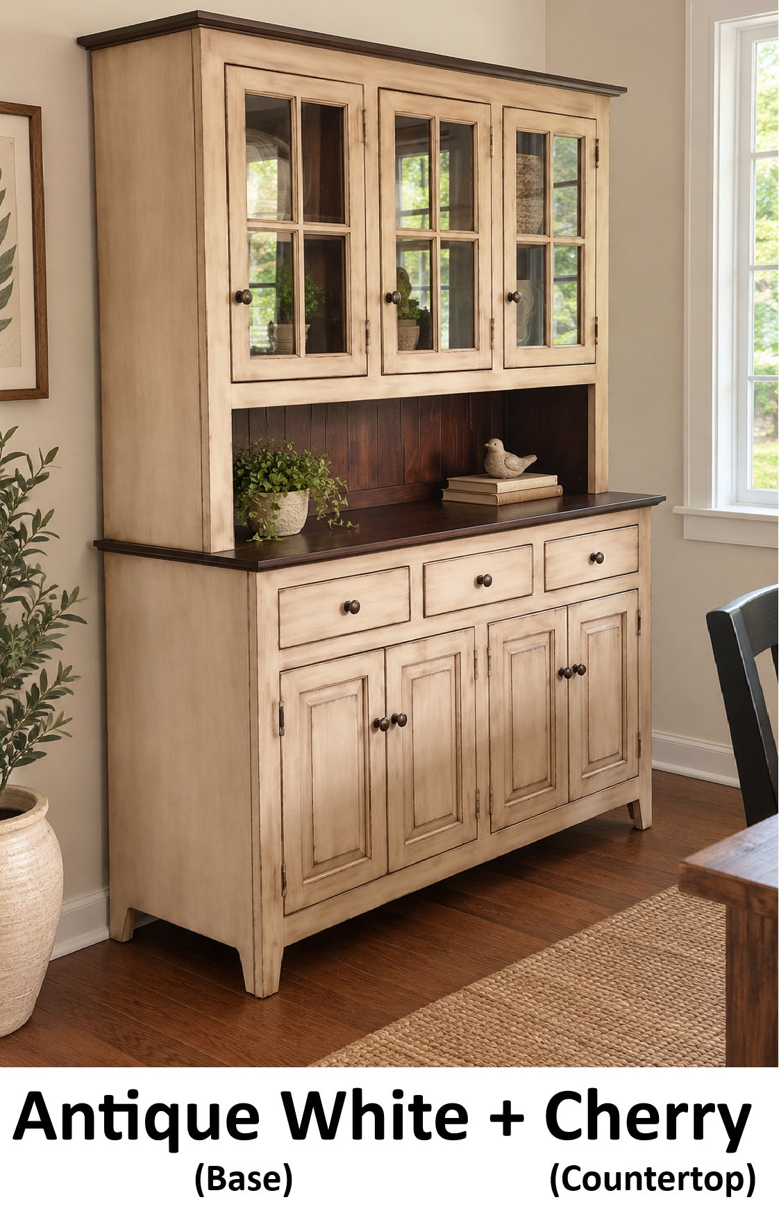 Amish Handmade Multipurpose Cabinet - China Cabinet - Glass Cabinet - Farmhouse - Organizer - Storage - Rustic - Case Goods - Home Decor