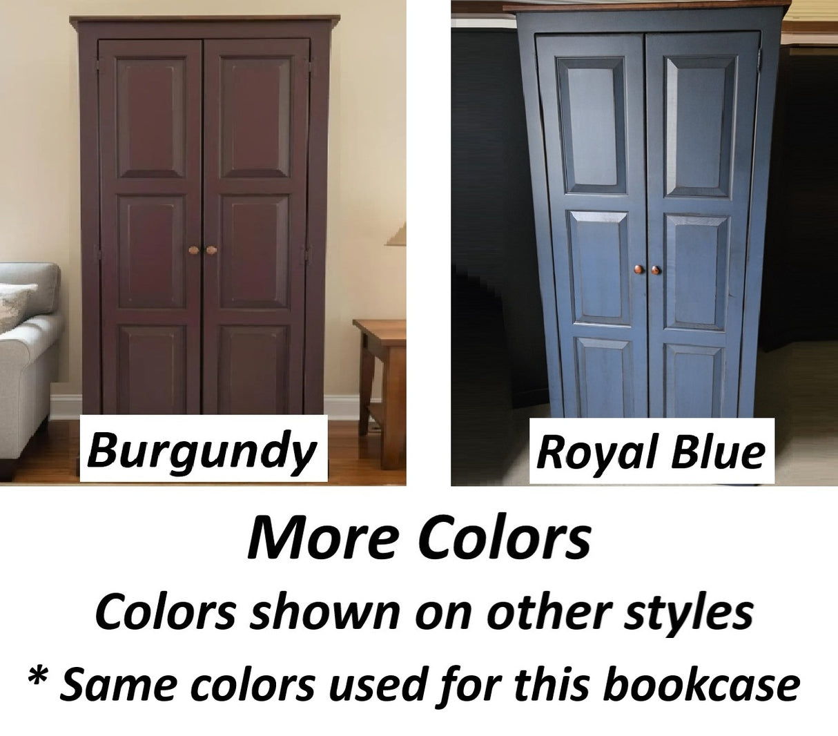 Bookcase - Amish Handmade Bookshelf - 4 Shelf Multipurpose Cabinet - Farmhouse - Organizer - Cupboard - Wooden - Rustic - Case Goods - Home