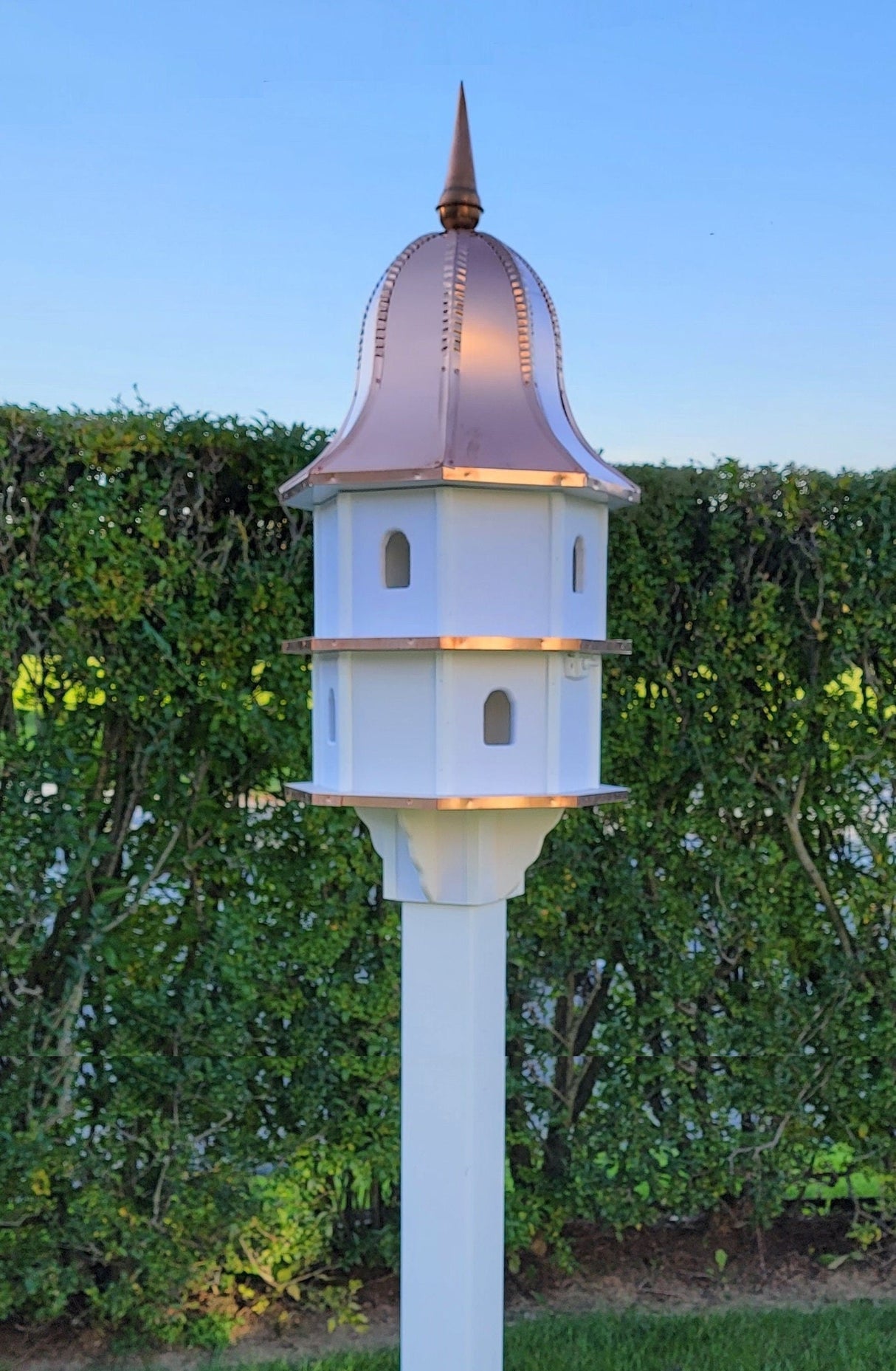 Copper Roof Poly Birdhouse Amish Handmade 2 Story Extra Large, 8 Nesting Compartments - Home & Living:Outdoor & Gardening:Feeders & Birdhouses:Birdhouses