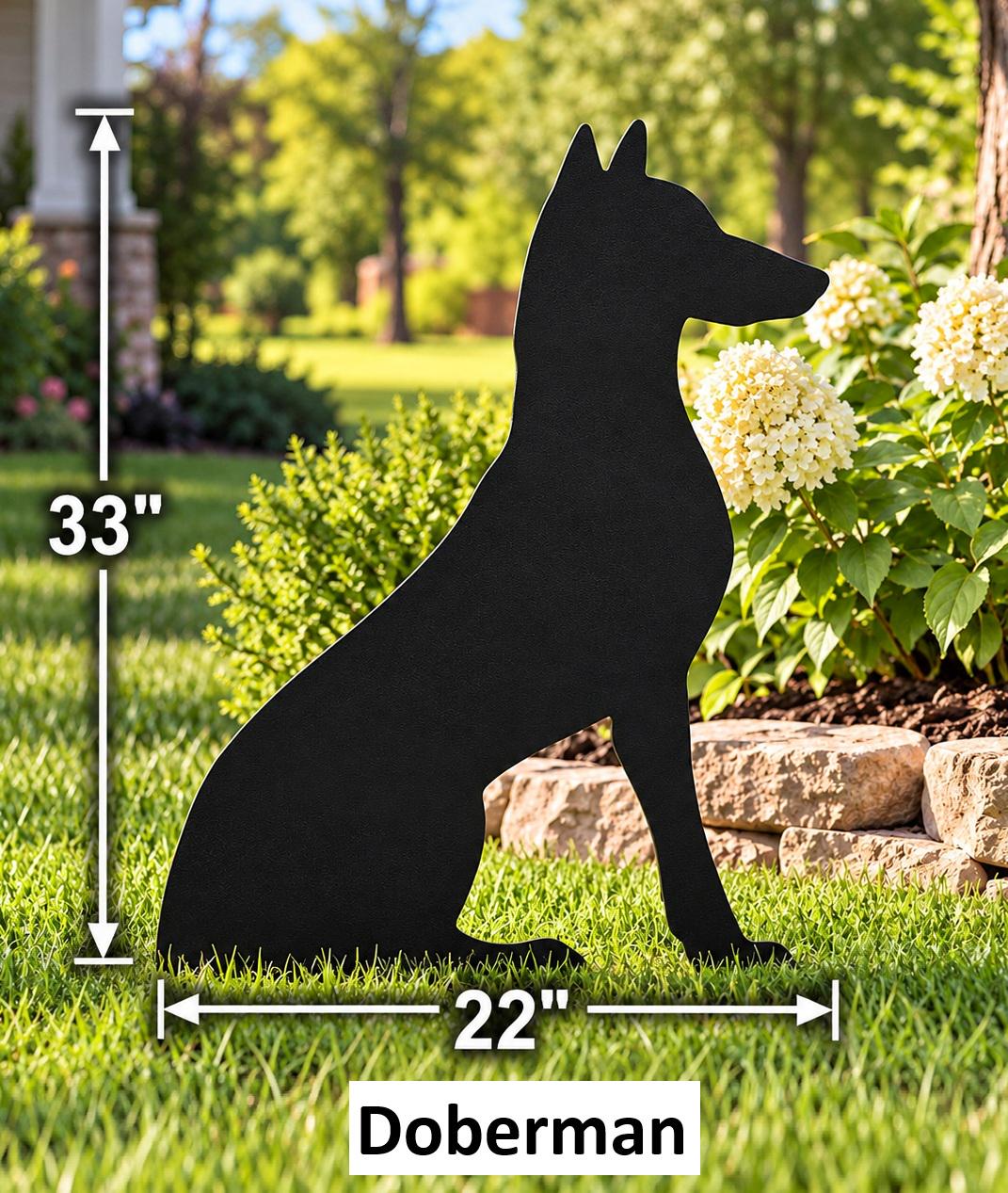 Amish Handmade Dog Silhouettes - Garden Stake - Gift - Lawn Art - Wildlife Decor - Backyard - Outdoor Decoration - Dog Lovers - Yard Decor