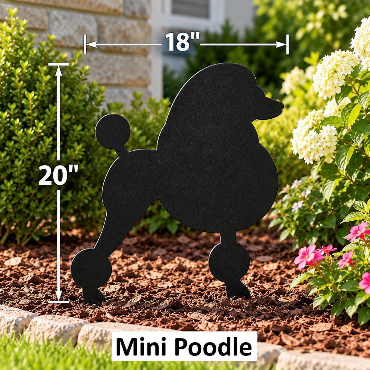 Amish Handmade Dog Silhouettes - Garden Stake - Gift - Lawn Art - Wildlife Decor - Backyard - Outdoor Decoration - Dog Lovers - Yard Decor