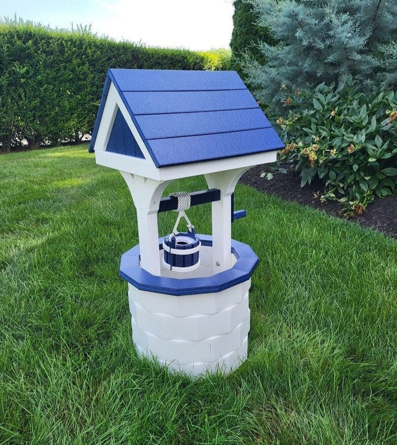 Wishing wells, garden wishing wells, homemade wishing wells, decorative wishing well, garden wishing well, decorative wood well, garden decoration, garden well, poly wishing wells, garden ornament