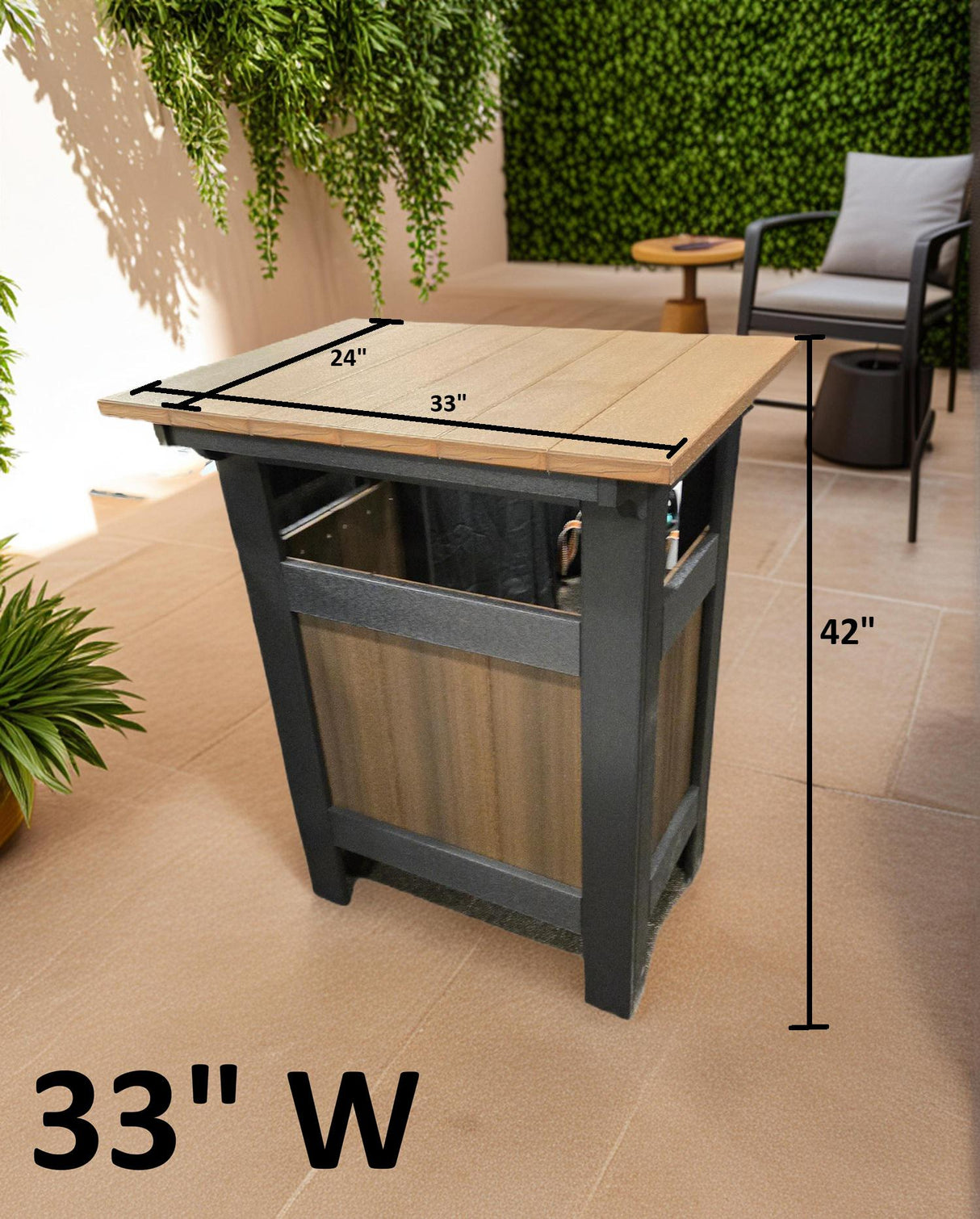 Amish Handmade Bar - Barstool Set - Poly - Swivel - Pub Chairs - Outdoor Furniture - Table Set - Dining Table - Outdoors - Backyard - Patio