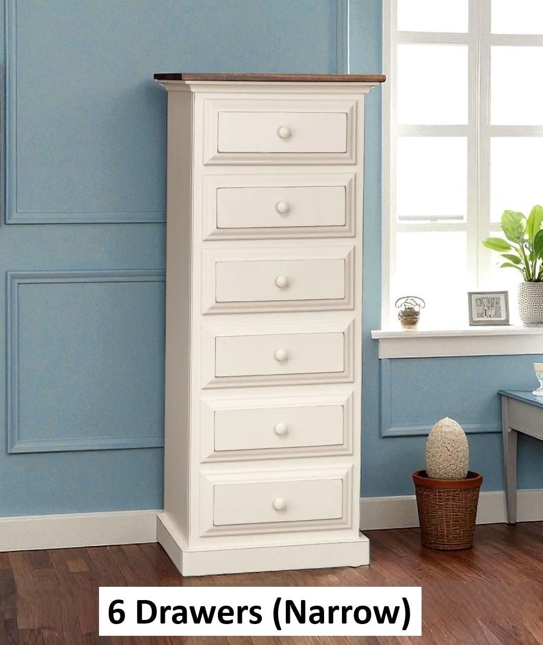 Amish Handmade Farmhouse Dresser: Solid Poplar Wood, Customizable Colors