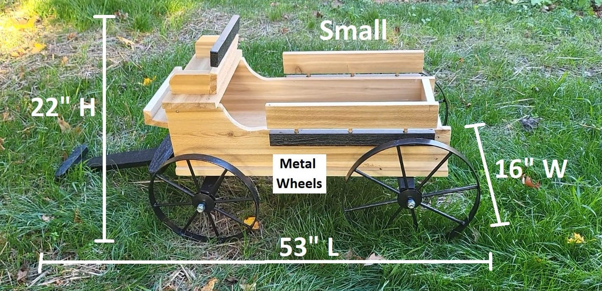 Hitch Wagon - Buckboard Wagon - Amish Handmade - Garden Decor - Country Decor- Primitive - Crafts