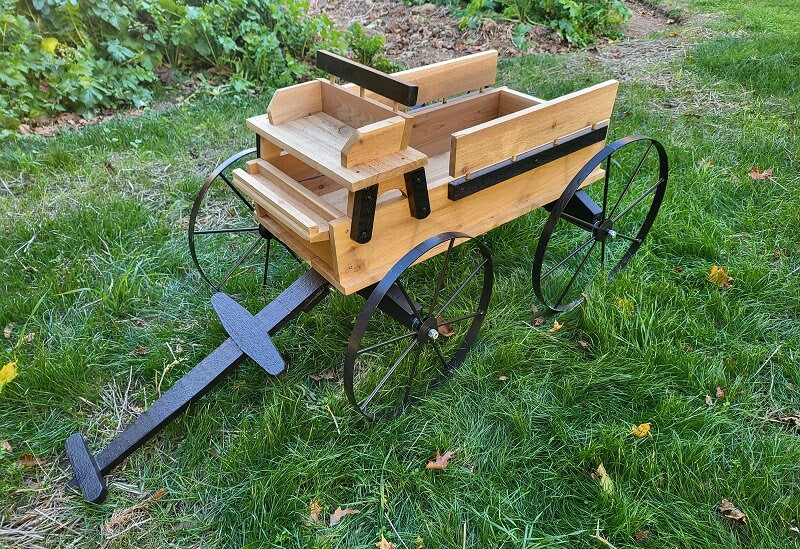 Hitch Wagon - Buckboard Wagon - Amish Handmade - Garden Decor - Country Decor- Primitive - Crafts