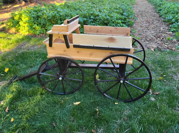 Hitch Wagon - Buckboard Wagon - Amish Handmade - Garden Decor - Country Decor- Primitive - Crafts