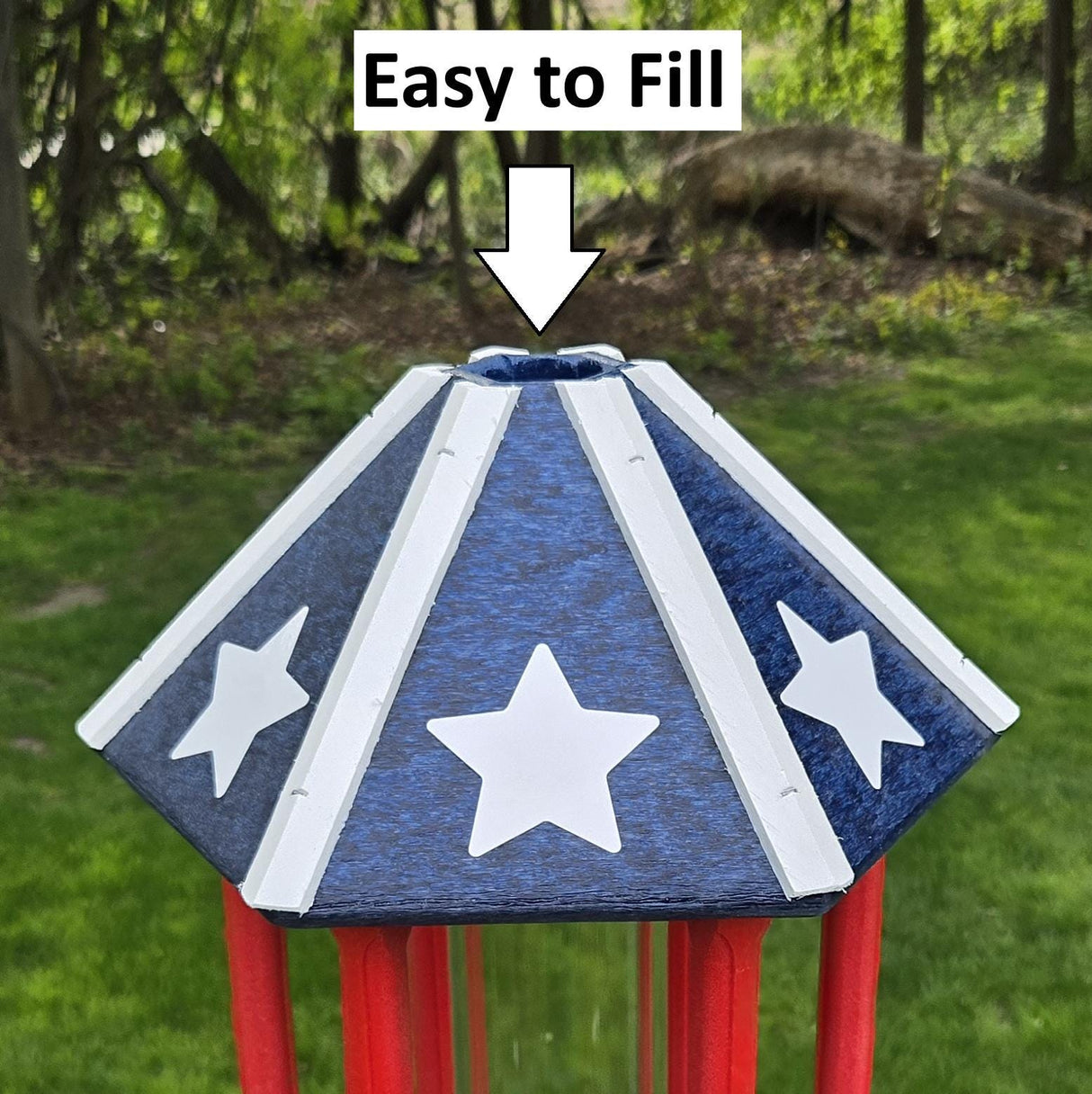 Amish Handmade Bird Feeder Independence Day Special! 250th Anniversary, Weather-Resistant Gifts Bird Lovers Bird Houses Bird Feeder Holiday
