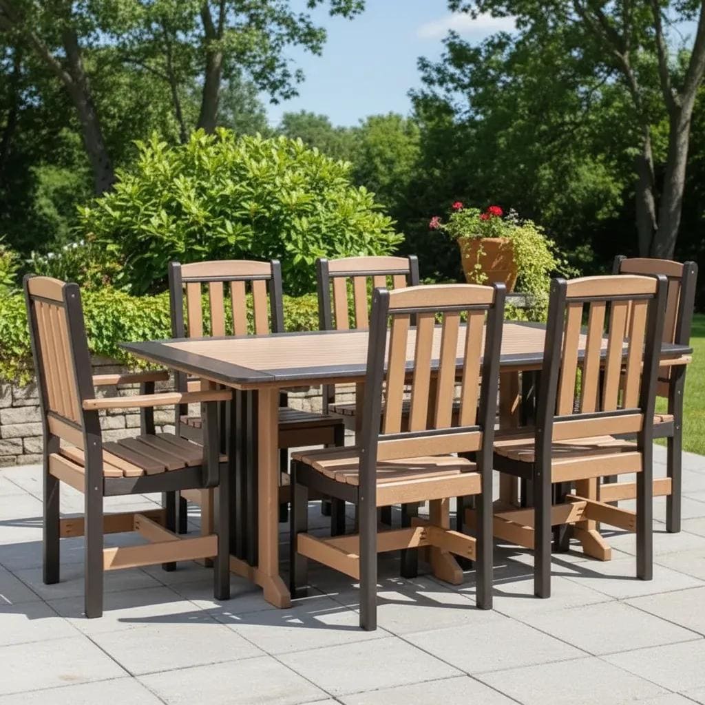 Amish Handmade Outdoor Furniture Set - Patio Chair Set - Outdoor Seating - Chairs and Table - Adirondack - Backyard - Furniture Set - Oasis