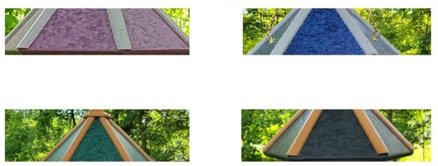 Bird Feeder + Post & Planter Kit - White - Planter/Post Set- Amish Handmade - Bird Lovers - Flowers - Outdoor Décor