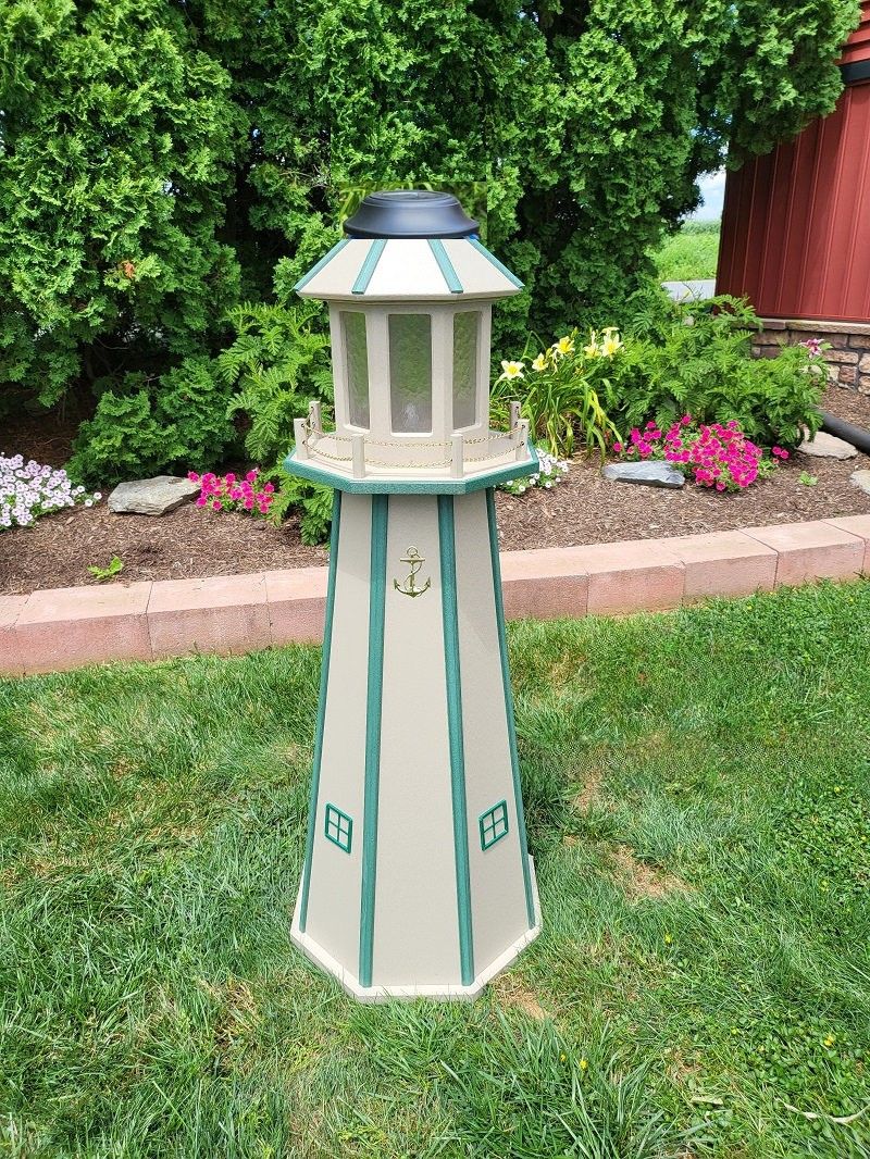 Solar Lighthouse Amish Made - Poly