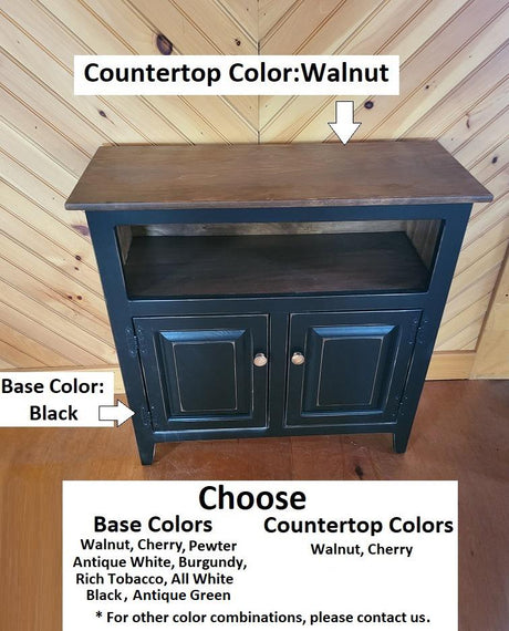 2 Door Cabinet - Fully Assembled - TV Stand - Primitive - Storage - TV Cabinet - Home Décor- Amish Handmade - Multipurpose Cabinet - Rustic