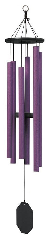 36"-49" Wind Chimes Amish Handmade - Purple - Deep Tone - Sound Healing - Outdoor Decor - Aluminum Tubes - Wind Bells - Meditation - Nature