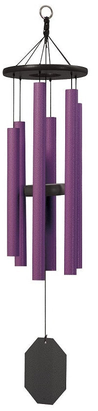 36"-49" Wind Chimes Amish Handmade - Purple - Deep Tone - Sound Healing - Outdoor Decor - Aluminum Tubes - Wind Bells - Meditation - Nature