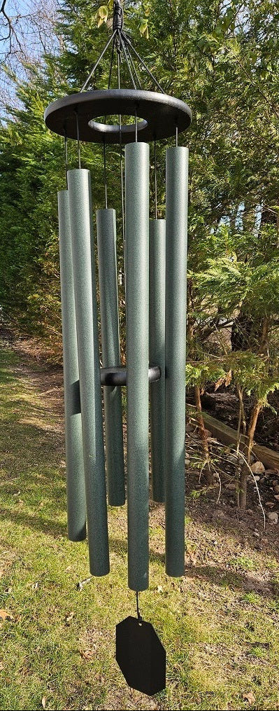 38"-56" Wind Chimes Amish Handmade - Soothing - Deep Tone - Sound Healing - Outdoor Decor - Aluminum Tubes- Wind Bells - Meditation - Nature