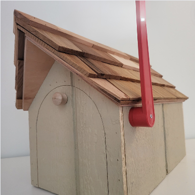 Amish Mailbox - Handmade - Free Shipping - Wooden - Tall Prominent Sturdy Flag - Cedar Shake Shingles - Amish Outdoor Mailbox Color Options