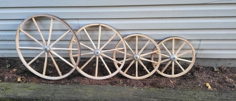 Wooden Hub Wheels - Wagon Wheels - Buggy Wheels - Wooden Cart Wheels - Amish Handmade - Country Decor- Primitive - Crafts