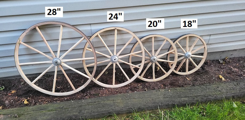 Wooden Hub Wheels - Wagon Wheels - Buggy Wheels - Wooden Cart Wheels - Amish Handmade - Country Decor- Primitive - Crafts