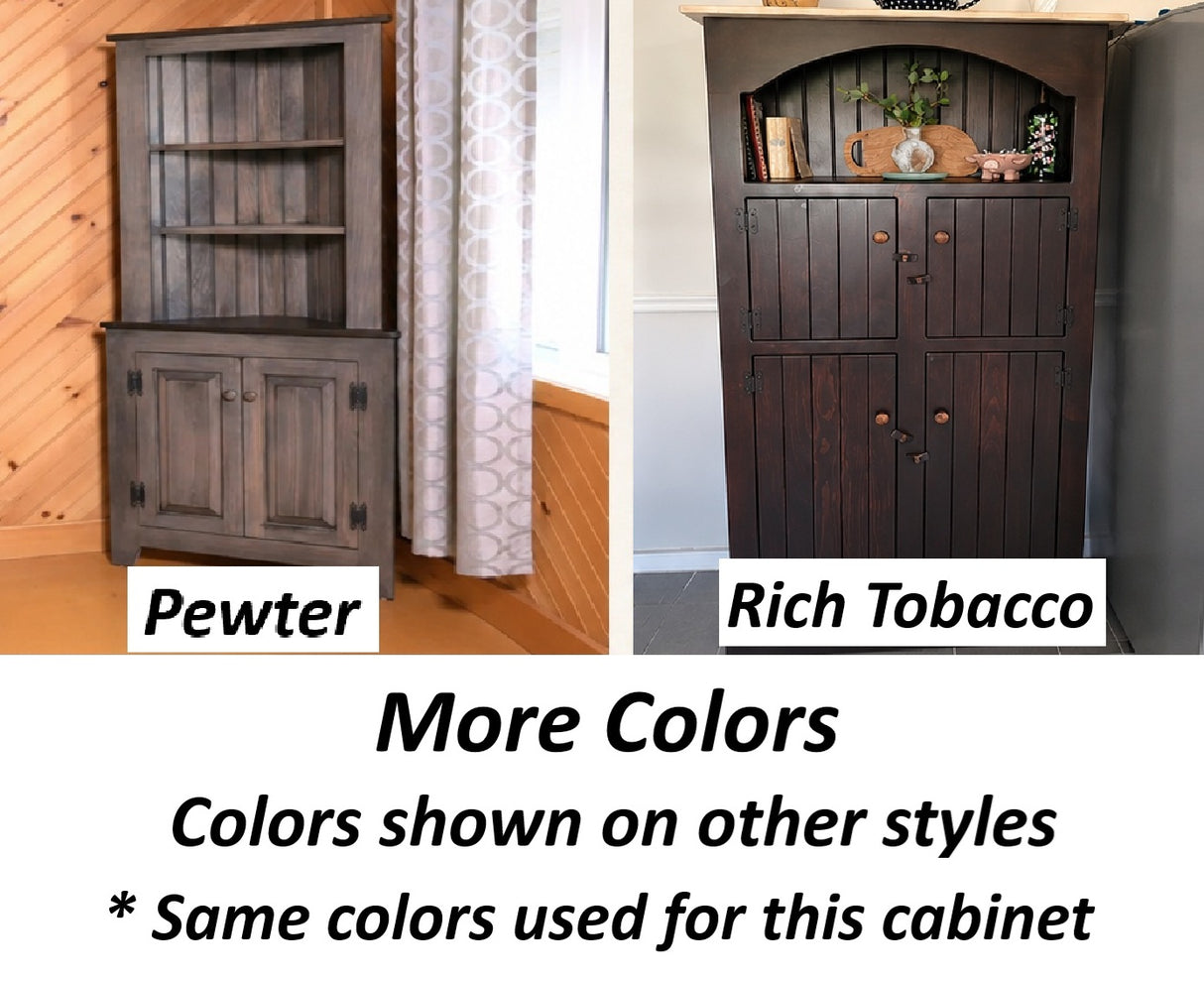 Large Amish Handmade Corner Cabinet - Multipurpose Cabinet - Farmhouse- Primitive Jelly Cabinet- Cupboard- Amish Furniture- Case Goods- Home