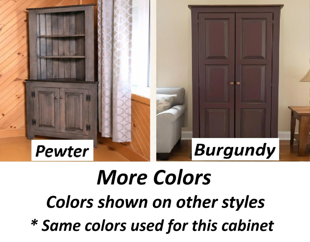 Large Amish Handmade Corner Cabinet - Multipurpose Cabinet - Farmhouse- Primitive Jelly Cabinet- Cupboard- Amish Furniture- Case Goods- Home