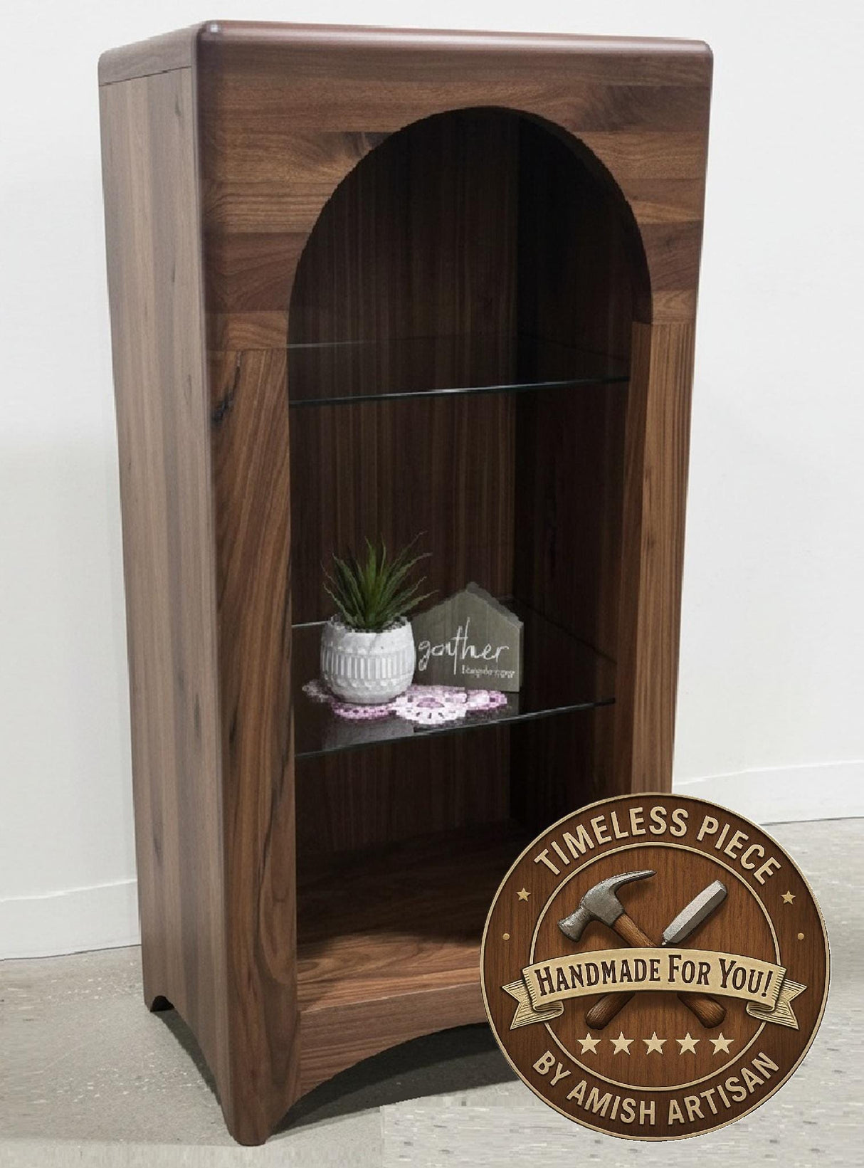 Bookcase - Amish Handmade Bookshelf - Farmhouse - Organizer - Cupboard - Wooden - Rustic - Case Goods - Home - Multipurpose Cabinet -Shelves