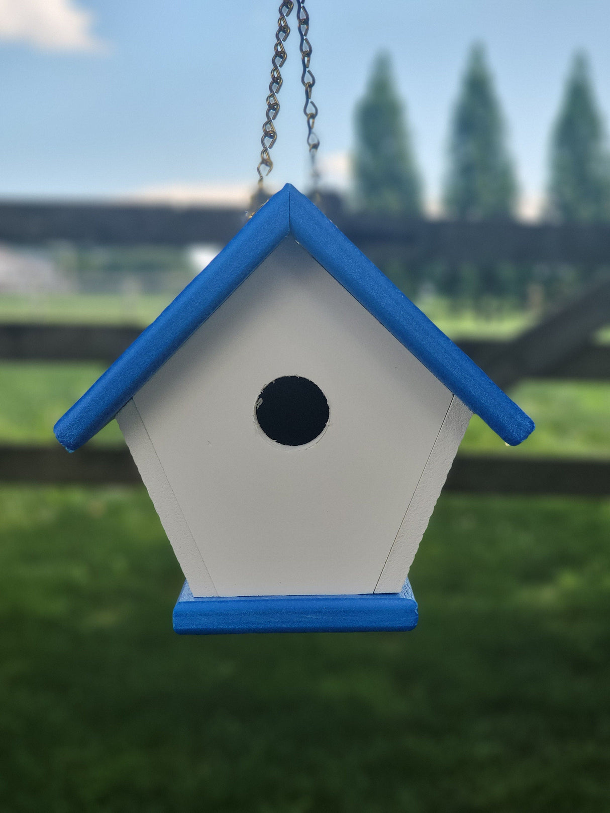 Wren Birdhouse Chickadee bird House Amish Handmade Hanging Bird House Poly Lumber Weather Resistant