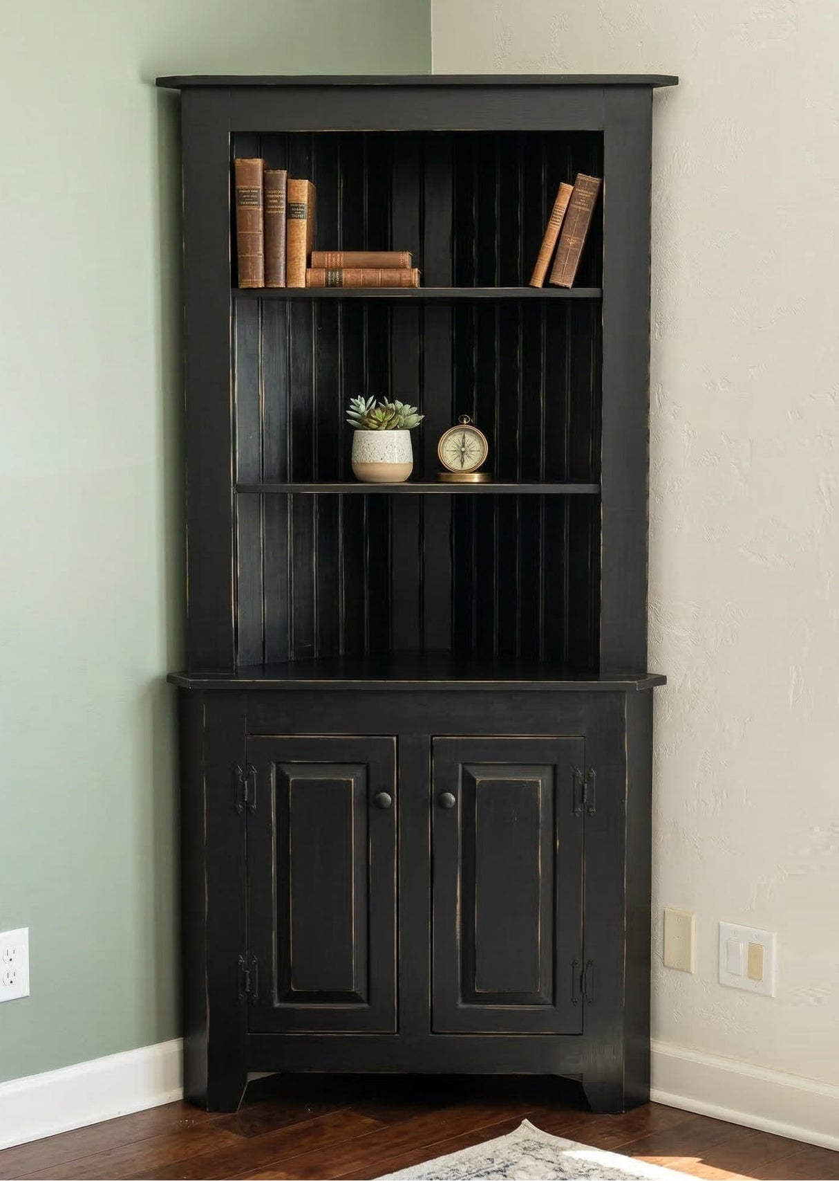Corner Cabinet - Multipurpose Amish Handmade Large Cabinet - Farmhouse - Primitive Jelly Cabinet - Cupboard - Storage - Case Goods - Home
