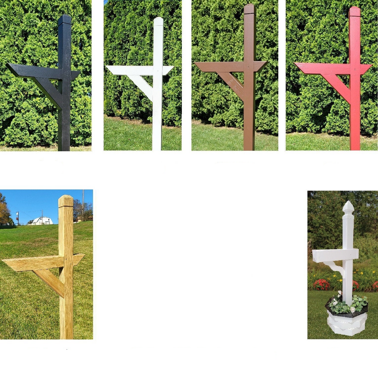 Amish Mailbox - Handmade - With Solar Lighthouse - Wooden - With Cedar Shake Shingles Roof - Color Options - Lighthouse Mailboxes