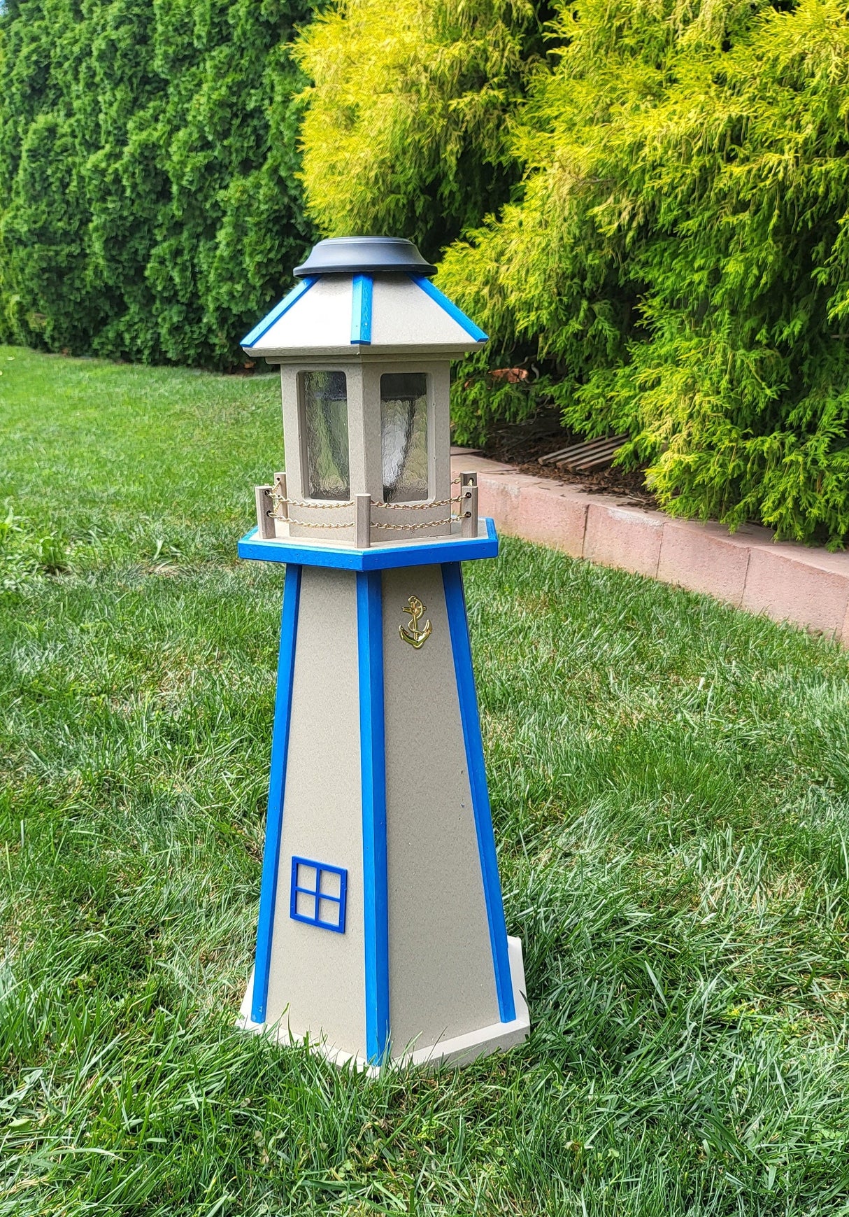 Solar Lighthouse Amish Made - Poly