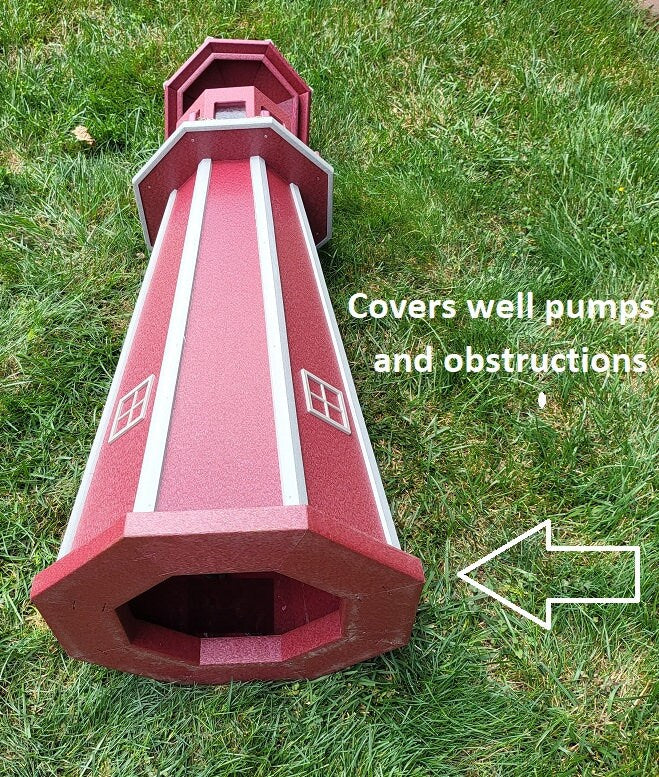 Backyard Solar Lighthouse - Poly Made - Amish Handmade