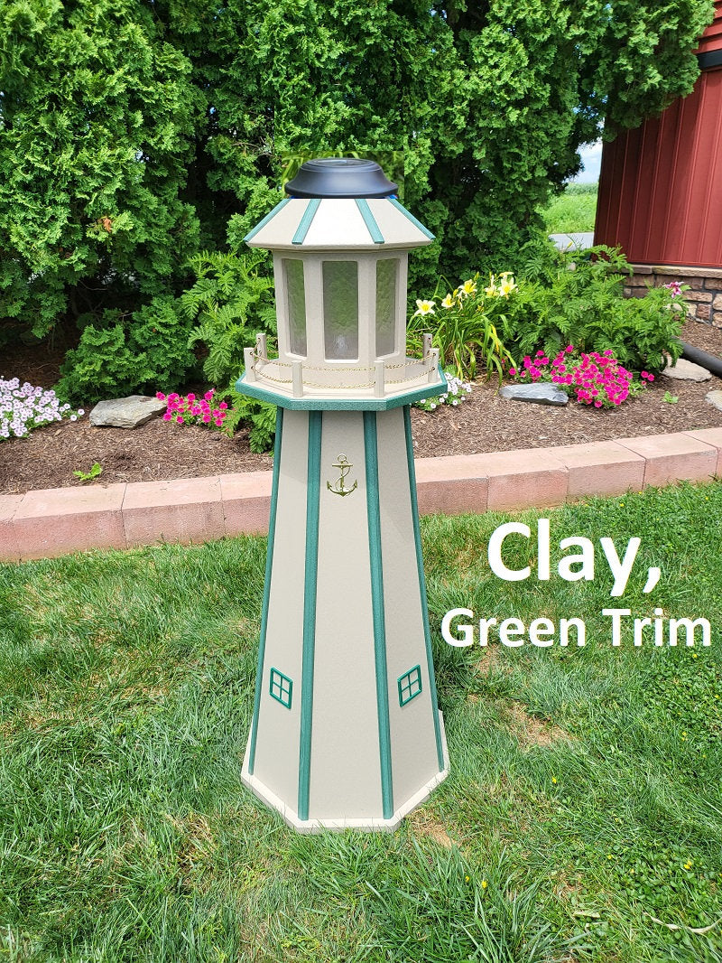 Solar Lighthouse Amish Made - Poly
