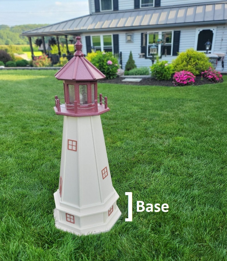 Cape May Lighthouse - Solar - Amish Made - Landmark Replica - Backyard Decor