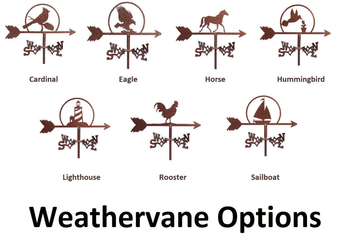 Birdhouse Copper Roof with Weathervane, 1 Nesting Compartment - Handmade for Bird Lovers - Amish Handcrafted - Outdoor Décor - Birds - Yard