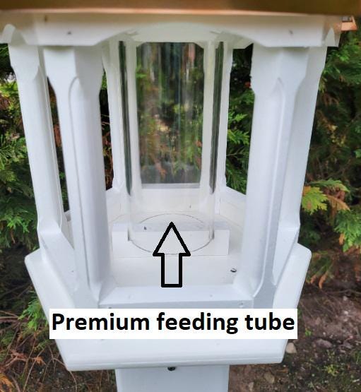 Cedar Roof Bird Feeder Amish Handmade Decorative Birdfeeder Maintenance Free Gift for Bird Lovers Gift, Bird Feed
