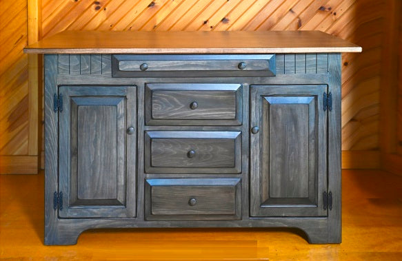 Kitchen Island - Amish Handmade - Multipurpose Cabinet - Primitive - Storage - Kitchen Cabinet - Rustic- Case Goods - Home - Fully Assembled