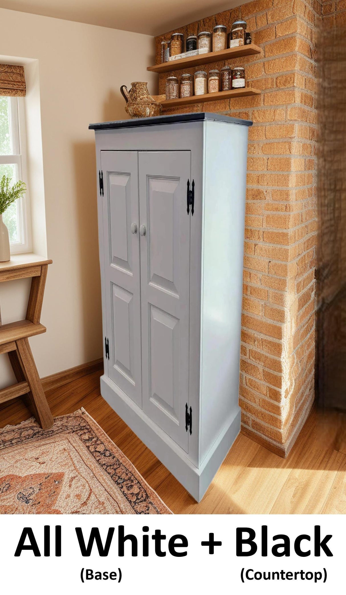 Amish Handmade Pantry Cabinet - Large Jelly Cabinet - Multipurpose Cabinet - Farmhouse - Cupboard- Amish Furniture- Rustic- Case Goods- Home
