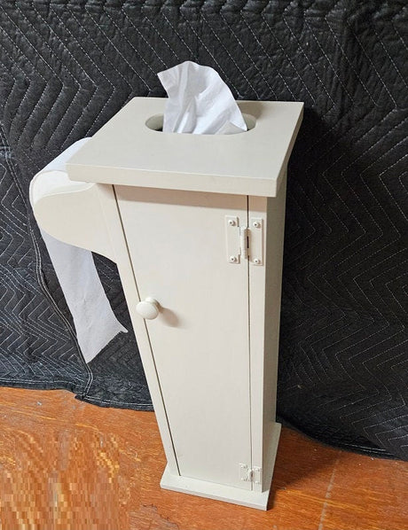Toilet Paper Holder - Amish Handmade - Toilet Storage - Wooden Cabinet - Roll Holder - Bathroom - Free Standing - Tissue Paper Holder- Home