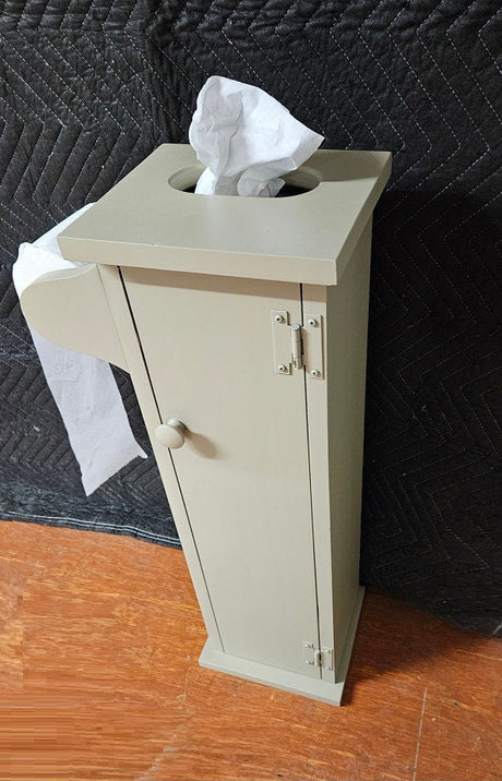 Toilet Paper Holder - Amish Handmade - Toilet Storage - Wooden Cabinet - Roll Holder - Bathroom - Free Standing - Tissue Paper Holder- Home