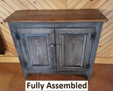 2 Door Cabinet - Fully Assembled - TV Stand - Primitive - Storage - TV Cabinet - Amish Handmade - Multipurpose Cabinet - Rustic- Case Goods