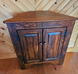 2 door cabinet, corner cabinet, kitchen cabinet , bookshelf , storage, Amish handmade, shelves, tv stand, tv cabinet,