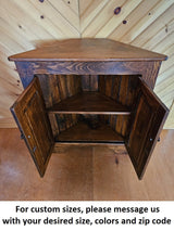 Corner Cabinet 2 Doors - Fully Assembled - Free Shipping - Primitive - Storage - TV Cabinet -Amish Handmade - Multipurpose Cabinet - Rustic