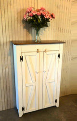 2 Door Cabinet - Amish Furniture - TV Stand - Primitive - Storage - TV Cabinet - Amish Handmade - Tall Country Cupboard - Rustic -Case Goods